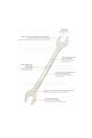 İzeltaş Açık Ağız Anahtar Takımı 8 Parça Set