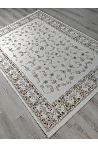 Vera Klasik Desenli Ipeksi Yumuşaklıkta Dokunmuş Makina Halısı 160x230 Cm Çok Renkli