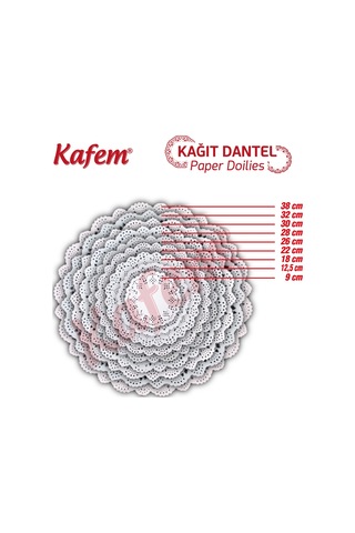Kafem Dantel Kağıt 9 cm 500 Lü x 5 Paket