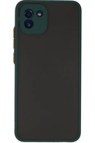 Samsung Galaxy Uyumlu A03 Kılıf Montreal Silikon Kapak - Yeşil Renk