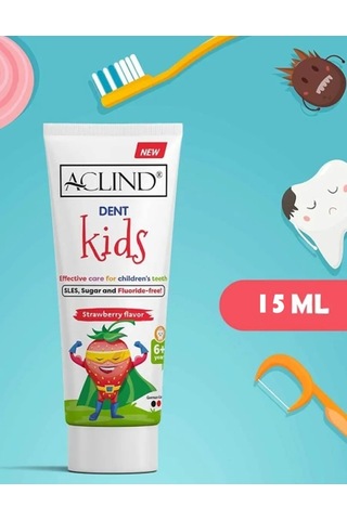 Aclind Dent Çocuklar İçin Florür İçermeyen Diş Macunu 15 ML