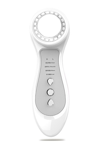 Hangfox Ev İçi El Tipi Radyo Frekanslı Cilt Bakımı Aleti - Mikroakım İçeri Aktarımı, 4 Renkli Işık Modu, 2 Seviye Güç Ayarı, Beyaz