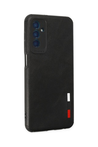 Samsung Samsung Uyumlu Galaxy M13 Kılıf Loop Deri Silikon - Siyah