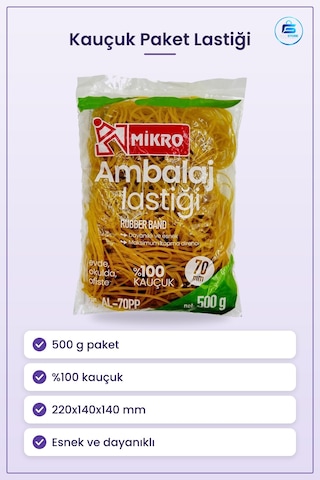 Paket Lastiği Kauçuk Para Lastik 500 G 220x140x140 Mm Ambalaj Ofi