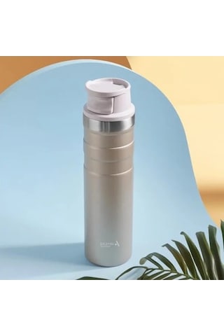 Gold Rose Renk 600 Ml Protherm Termos, Şık Ve Kullanışlı Açık Beyaz