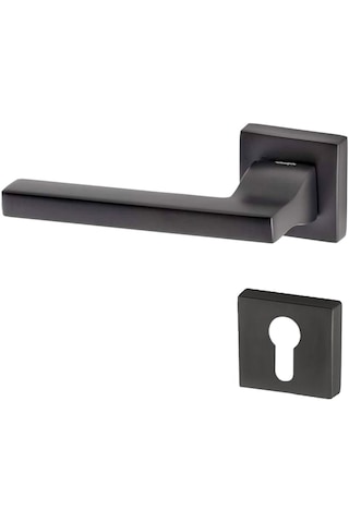 Doğanlar Turkuaz Antrasit Rozetli Kapı Kolu Takım-yale Kol