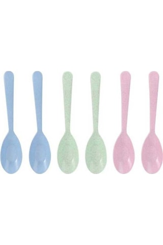 Fastbuy Adet Plastik Servis Kaşığı Buğday Samanı Sofra Takımı Buğday Samanı Kaşığı Çorba Kaşıkları Çocuk Kullanım Plastik Kaş