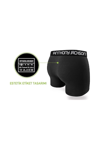 Anthony Jackson Merlin Likralı Premium Erkek Boxer 6'lı - Çok Renkli