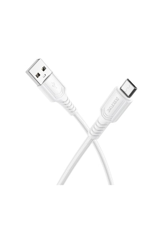 Borofone Bx116 1m 2.4a Usb'den Micro Usb'ye Belirli Şarj Veri Kablosu Beyaz