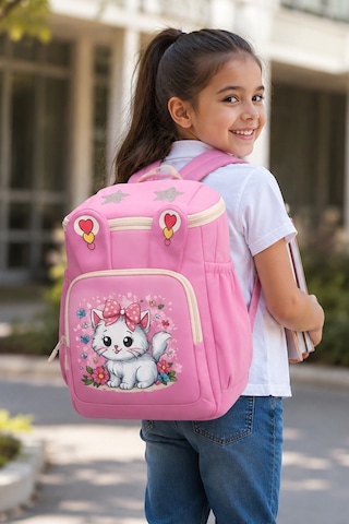 Ls-5170 Kız Çocuk Ana Okul Çantası Okul Çantası Pembe Gri