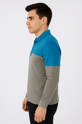 Düğmeli Polo Yaka Sweatshirt İş Kıyafeti 10 Adet Firmanıza Özel Logo & İsim Baskılı - Nakışlı Gri