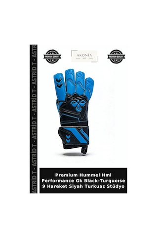 Astrid T Premium Hummel Hml Performance Gk Black-turquoıse 9 Hareket Siyah Turkuaz Stüdyo Çok Renkli