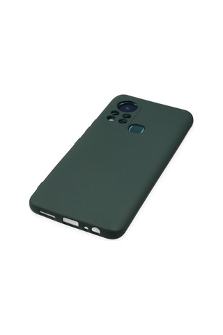 Newface İnfinix Hot 11s Kılıf Nano İçi Kadife Silikon - Semeglbl - 40 Koyu Yeşil