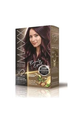 Maxx Deluxe Saç Boyası Set Patlıcan Moru 3/66