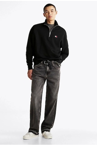 Tommy Hilfiger Erkek Siyah Tjm Rlx Fermuarlı Sweatshırt Siyah
