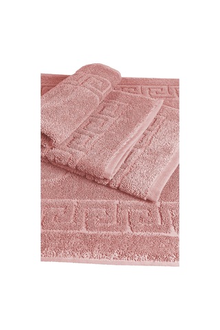 2 Li %100 Pamuklu Banyo Ayak Havlusu Gramajlı Konforlu Mürdüm