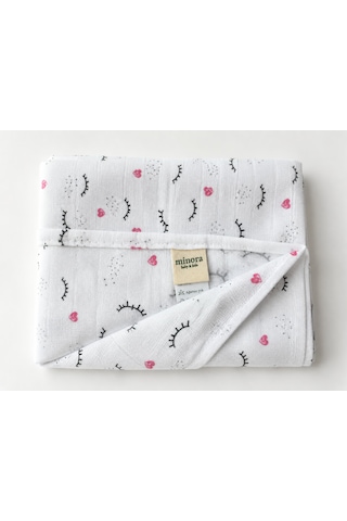 Minora Baby&Kids %100 Pamuk Müslin Bebek Örtüsü Çok Amaçlı Müslin Battaniye - 100 x 100 CM Pembe