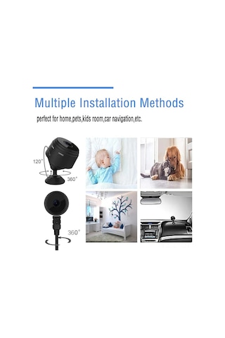 Maiyame Küçük Boyutlu 1080p Güvenlik Kamerası - Wifi İzleme, Geniş Açı, 2 Yönlü Ses, Şarj Edilebilir