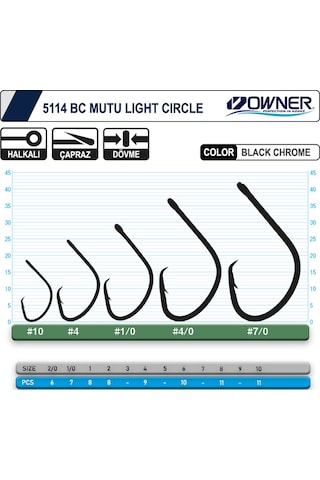 Owner 5114 Mutu Light Black Chrome İğne No:1