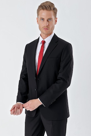 İmza Siyah Düz Gabardin Mono Yaka 2 Düğme 6 Drop Comfort Fit Basic Takım Elbise 1001250010 001 Siyah