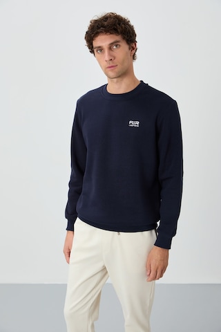 Tommy Life Omar Lacivert Şardonlu Erkek Sweatshirt - 88137 Lacivert