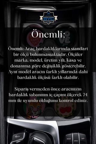 74 Mm Araç İçi Bardak Altlığı 4 Lü Set Comfort Boy Çok Renkli
