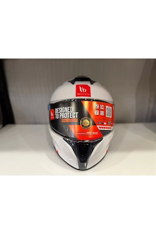 Mt Helmets Targo S Solid Kask Parlak Beyaz S-