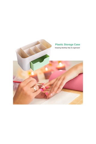 Vkemall 7 Bölmeli Plastik Makyaj Ve Tırnak Aletleri Saklama Kutusu - Çekmeceli, Dayanıklı
