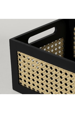 Linens Luther 29x20x13 Cm Düzenleyici Sepet Siyah Siyah