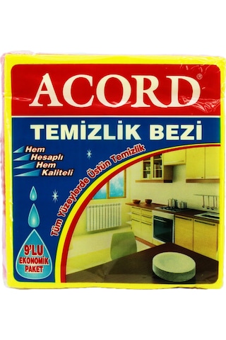 Acord Kod-384 9 Parça Temizlik Bezi 35x37 Cm 0