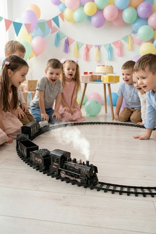 Işıklı Ve Sesli Buharlı Tren Set 15 Parça