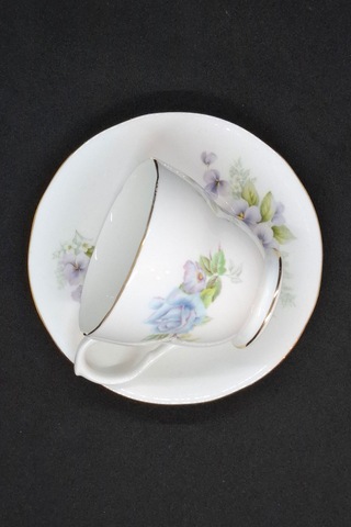 Bone China Mavi Gül Vintage Çay/kahve Fincanı 2 Parça 150 Ml