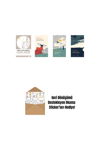 Antoine De Saintexupery 4 Kitap Set + Okuma Sticker'ları