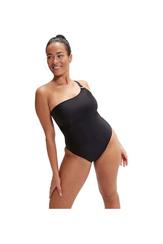 Speedo Spdscu Asymtrc 1pc Af Blk Kadın Yüzücü Mayosu 8-0036990001 Siyah