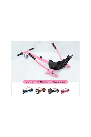 Hoverkart Elektrikli Kaykay Hoverboard Aparatı Extra Cırt Tüm Modellere Uyumlu Pembe