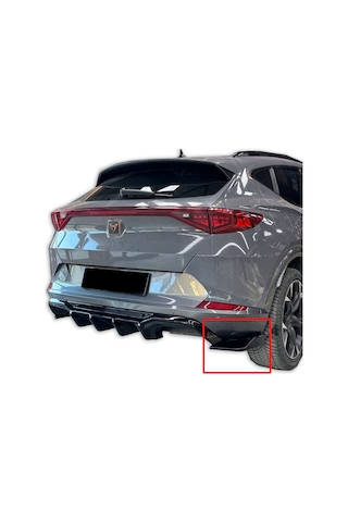 Cupra Formentor Uyumlu Araca Özel Difüzör Flapları Parlak Siyah Boyalı