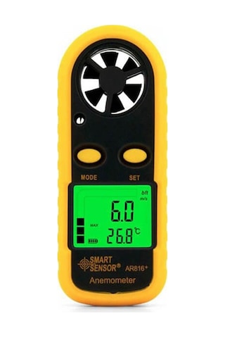Smart Sensor Ar 816 Rüzgar Hızı Ve Sıcaklık Ölçer Anemometre N11.153