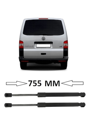 Volkswagen Transporter T5 2004-2015 Uyumlu Sağ + Sol Takım Bagaj Amortisörü 2 Adet 755mm 7h0827550 Bagaj Amortisörü
