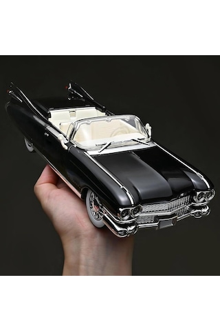 Hobiez World Orjinal 1:24 Lisanslı Cadillac Eldorado Kapısı Ve Kaputu Açılabilir Oyuncak Model Araba Siyah
