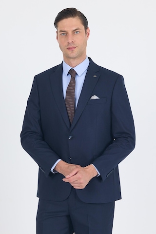İmza Lacivert Mono Yaka Bez Ayağı Tam Astar Pamuklu 4 Drop Comfort Fit Classic Takım Elbise 1001250178 Lacivert