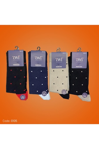 Twisocks Pamuk Soket Noktalı Desen Karışık Çorap 12'li - Karışık Gri