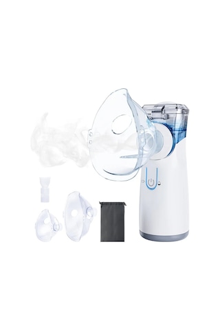 Elmpaly Beyaz Kompakt Taşınabilir Örgül Mesh Nebülizör Otomatik Temizleme Yetişkin Ve Çocuk