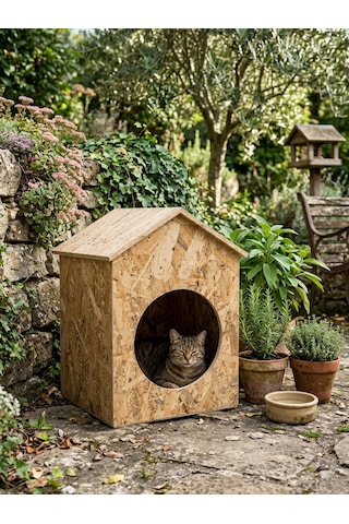 Osb Kedi Ve Küçük Köpek Evi