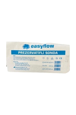 Easyflow Yapışkan Şeritli Prezervatif Sonda NO:25 Medium