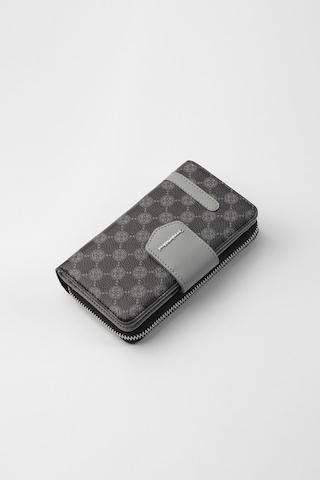Cengiz Pakel Monogram Kadın Orta Boy Cüzdan 65256Mp Siyah-Gri-Siyah