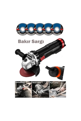 Moonshop Bakır Sargılı 115 MM Metal Şanzıman Avuç İçi Taşlama Spiral Makinesi
