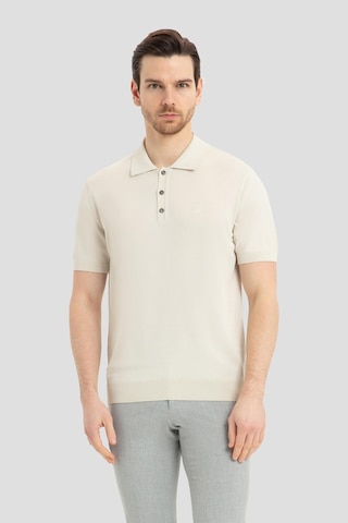 Sabri Özel Erkek Bej Normal Kesim Regular Fit Viskon Dokuma Düğmeli Polo Yaka Tişört