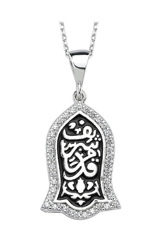 Mineli Nali Şerif Kadın Taşlı Gümüş Kolye Wsn217