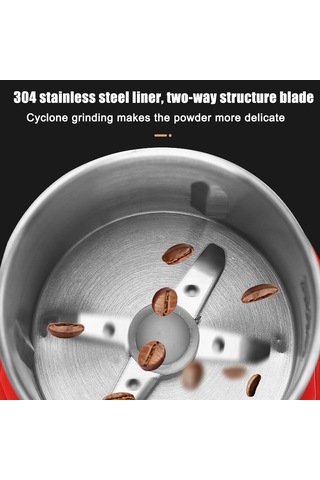 Ranyeek Ev İçi Elektrikli Çekirdek Değirmeni - Çelik Kabuklu, 30000r/dak Hızlı, Kahve, Baharat, Fıstık İçin - Siyah Avrupa Standartı Siyah