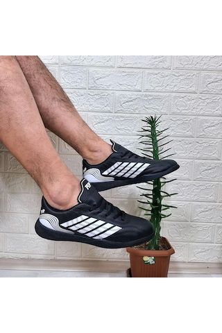 M.p 1351 Siyah-beyaz Kaymaz Taban Futsal Futbol Ayakkabı Siyah - Beyaz